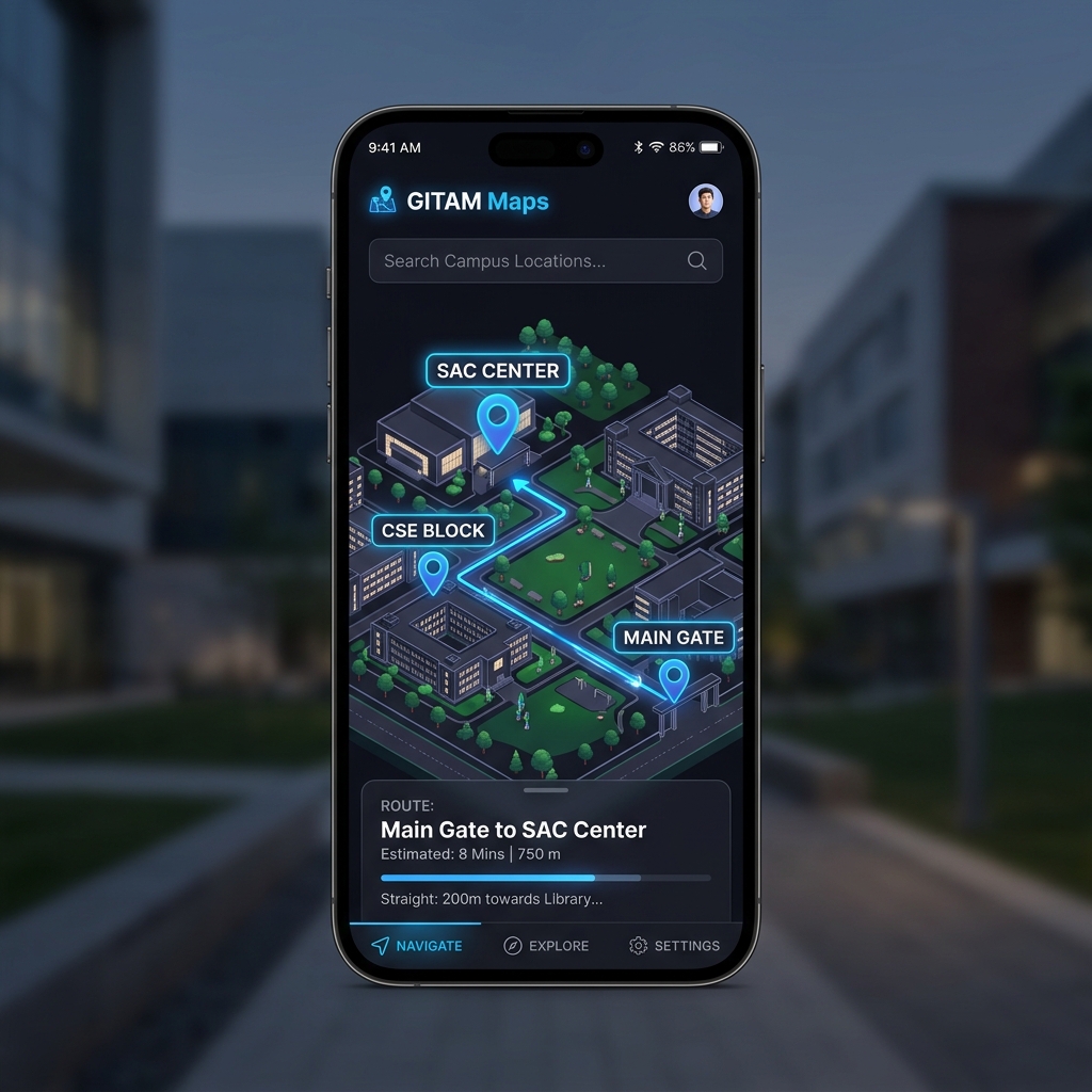 GITAM Hyd Internal Navigation App